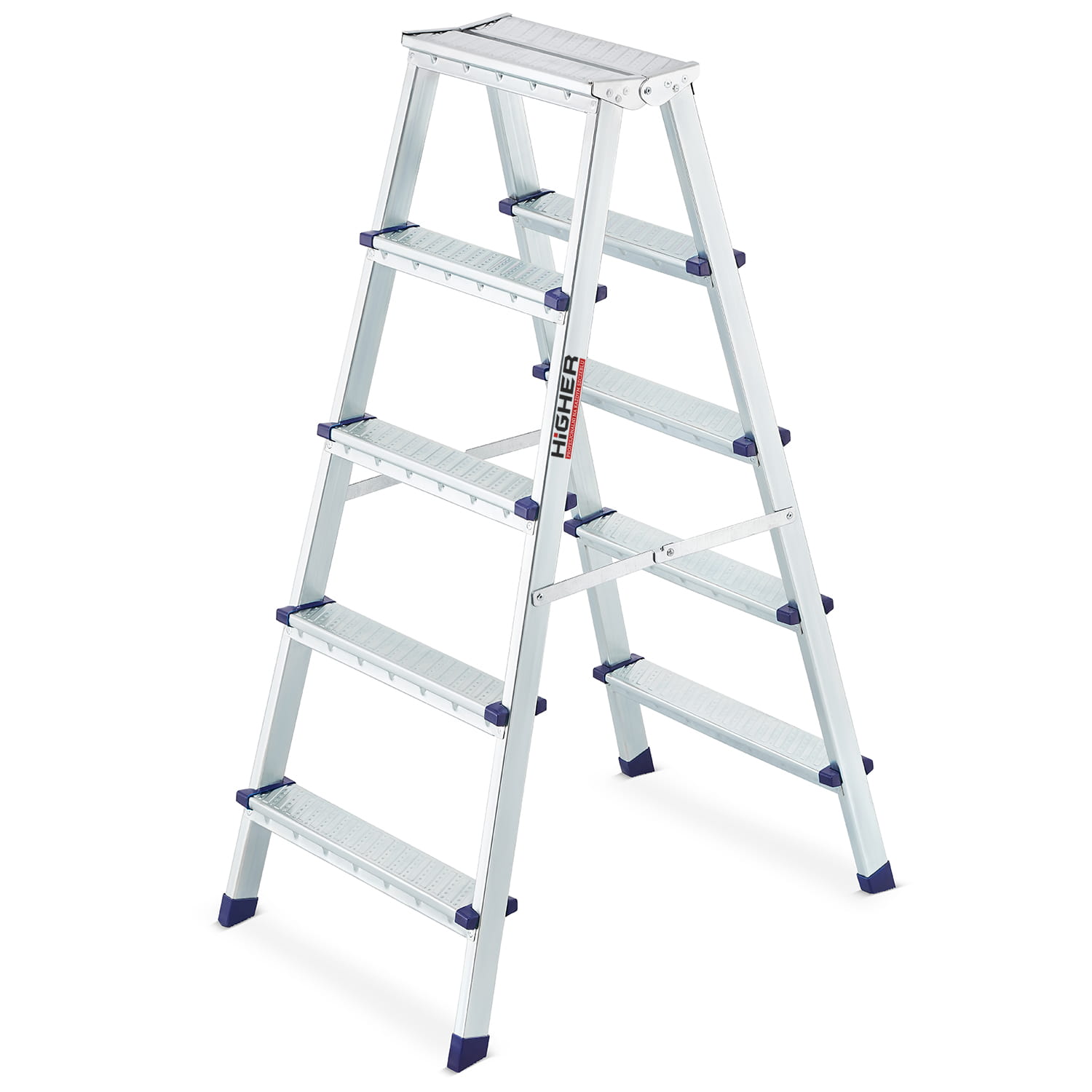 Drabina domowa schodki dwustronne HIGHER 2x5 S-1205