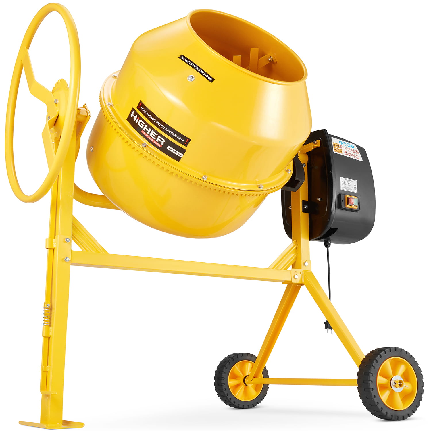 Betoniarka wolnospadowa mieszalnik HIGHER PROFESSIONAL 200L 230V 1500W