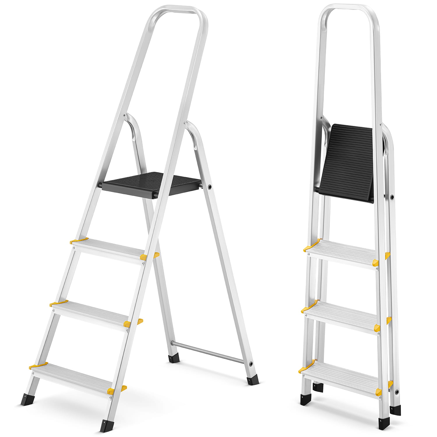 Drabina aluminiowa domowa jednostronna profesjonalna HIGHER 4 stopnie 150 kg PRO EN-131