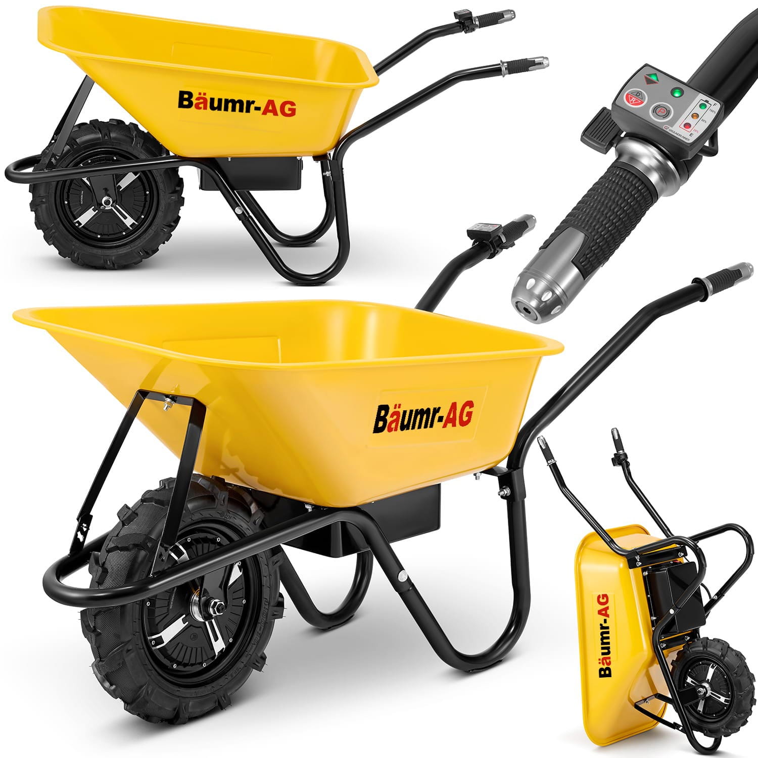 Taczka elektryczna akumulatorowa wozidło Baumr-AG BPR-700E 500W 100L 180kg